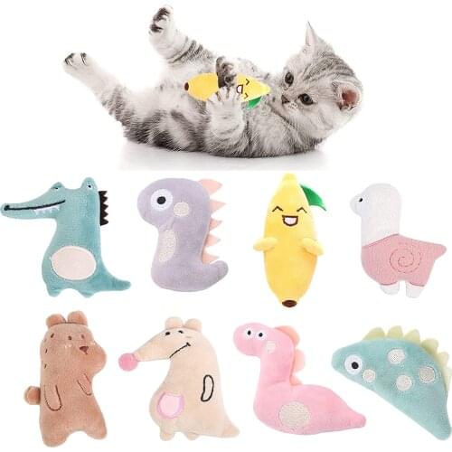 Cat Toy Mini Cat Grinding Catnip Toys Funny Interactive Plush Cat Teeth Toys Pet Kitten Chewing Toy Claws Thumb Bite Pet Supply