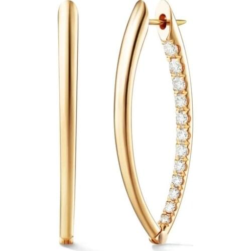 Creative European and American V-shaped long earrings super flash retro Earrings womens exaggerated temperament Earrings