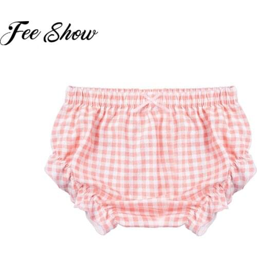 Summer Childrens Clothing Girls Boys Plaid Shorts Toddler Check Print Cotton Kids Clothes Beach Shorts Bloomers Bottom Pants