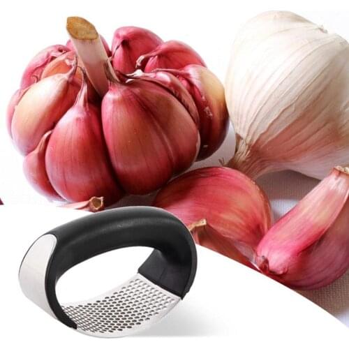 Multifunctional 304 stainless steel garlic press curve fruit and vegetable tool kitchen squeezer kitchen handheld ginger garlic