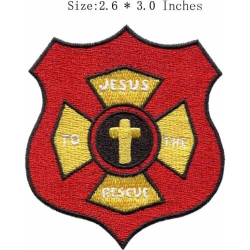 JESUS badge 2.6"wide embroidery patch for embroidered logo iron patch on/applique badge/all for sewing