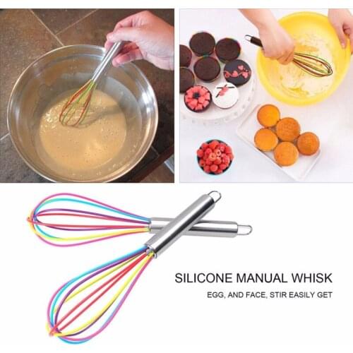 Stainless Steel Balloon Wire Whisk Manual Egg Beater Mixer Kitchen Baking Utensil Milk Cream Butter Whisk Mixer