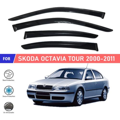 Window deflector for Skoda Octavia Tour 2000- car window deflector wind guard vent sun rain visor cover car styling decor