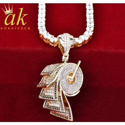 Roll Dollar Cash Shape Gold Color Necklace Hip Hip Rock Street Jewelry