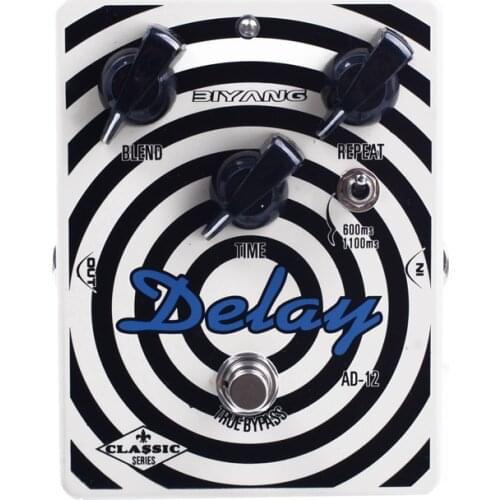Biyang AD-12 Electric Guitar Pedal True Bypass Digital Delay Effect Pedal Custom Controls Blend Time Repeat Guitarra Pedal