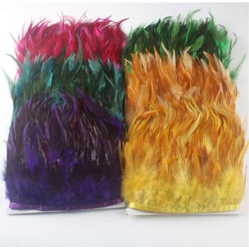 Rooster Tail Feathers Trimming Trim Clothing Party Dress Sewing Feathers for Crafts Dress Carnival Costume Plume