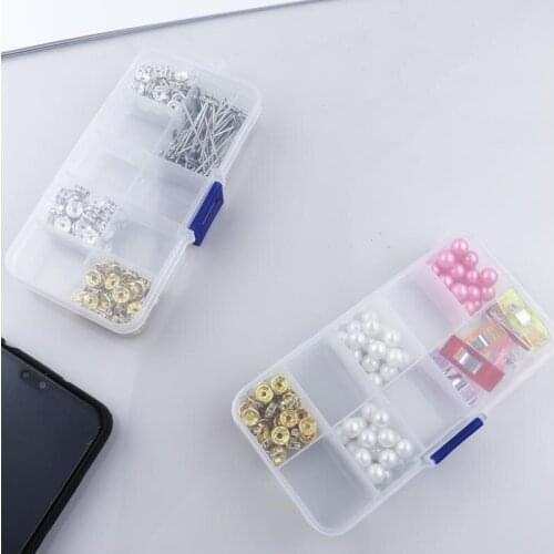 10 Slots Plastic Storage Jewelry Box Compartment Adjustable Container for Beads Earring Box Jewelry Makeup Organizer