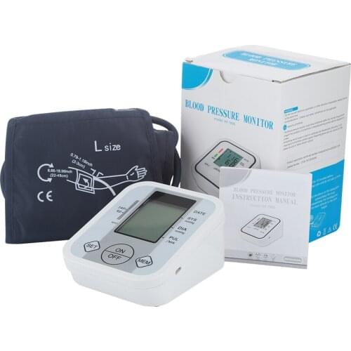 Digital Upper Arm Blood Pressure Monitor Heart Beat Rate Pulse Meter Portable Automatic Sphygmomanometer BP Monitor Home Health