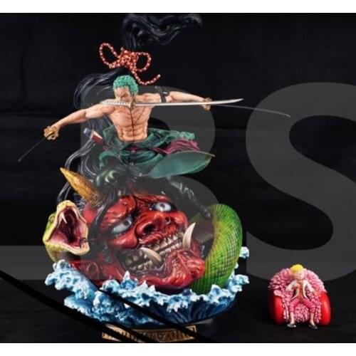 ONE PIECE GK Statue The Straw Hat Pirates Mito Stream Swordsman Roronoa Zoro Resin Action Figure Collection Model Toys C305