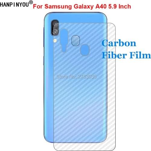 For Samsung Galaxy A40 A405 / M51 Durable 3D Anti-fingerprint Carbon Fiber Back Film Rear Screen Protector (Not Tempered Glass)