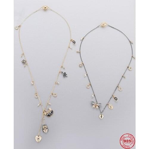 2020 Fashion Charm Pure 925 Silver Original 1:1 Copy, Romantic Dream Butterfly Fashion Wild Necklace Female Luxury Jewelry Gifts