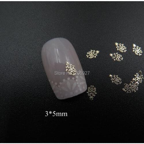 MS349-2 100pcs Gold Cute Deco Metal Sticker Nail Art Metal Sticker Nail Art Decoration Non-adhesive Sticker