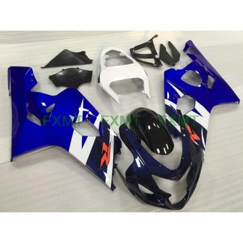 2004 - 2005 K4 GSXR600 Body Kits 2004 GSXR 600 Blue Black 05 GSX-R750 Motorcycle Fairing