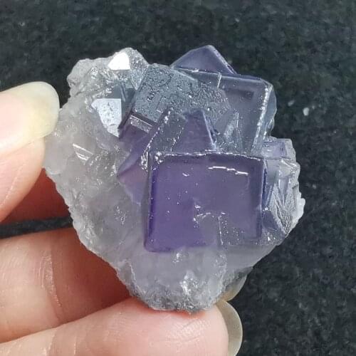 27.3gNatural rare purple fluorite cluster mineral teaching specimen CRYSTAL HEALING CRYSTAL QUARTZ GEM home decoration
