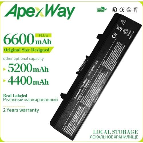 Apexway 11.1V 6 cell Laptop Battery for Dell Inspiron 1525 1545 1526 1546 for Vostro 500 PP29L 0RU573 0RW240 0UK716 0WK371