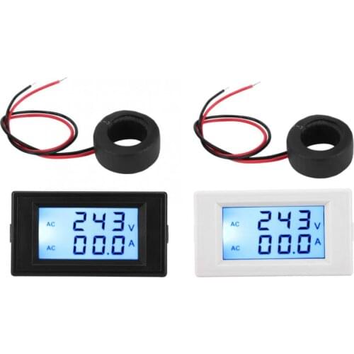 D69-2042 Dual Display Voltmeter Ammeter AC80-300V 0-50A 0-100A with Current Transformer Voltage Meter