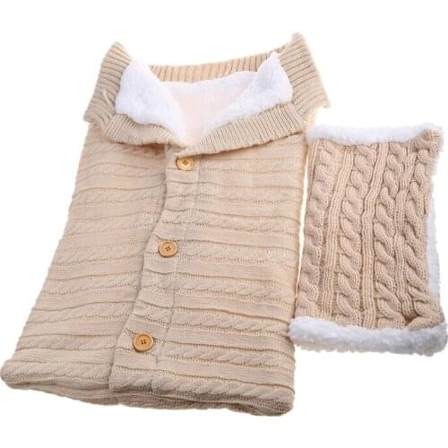 Baby Blanket Footmuff Knitting Envelope Soft Sleeping Bag Newborn Swadding Wrap Sleepsack Stroller Accessories