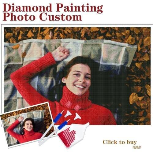 Photo Custom Diamond Painting Embroidery Full Round Drill Crystal Diamond Painting Cross Stitch Diamond Mosaic Family Adult Kits