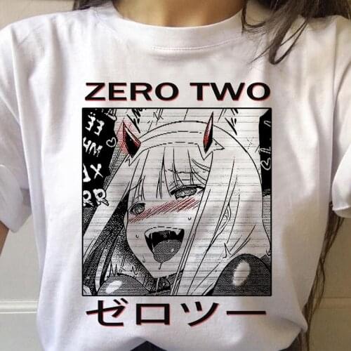 T-shirt Zero TWO Women Darling in the franxx anime Harajuku girl print women tops loose summer short sleeve chic female T-shirt