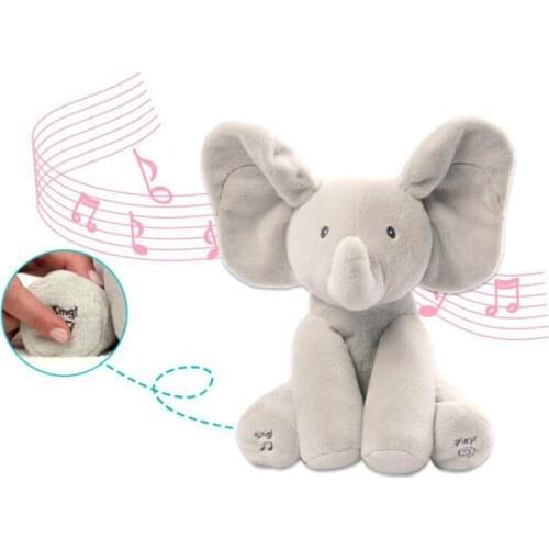 25CM Baby GUND-Flora The Bunny Animated Plush Stuffed Animal Girl Adult Toys Cream Rabbit Grey Elephant Gift