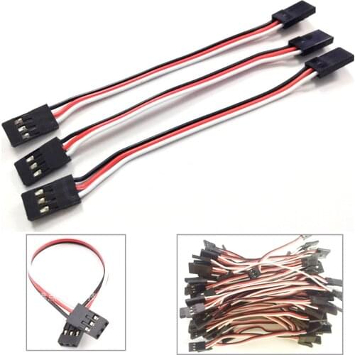 100pcs/lot 10CM 15CM 20CM 30CM Male to Male JR Plug Servo Extension Lead Wire Cable 100mm for RC Plane Quadcopter