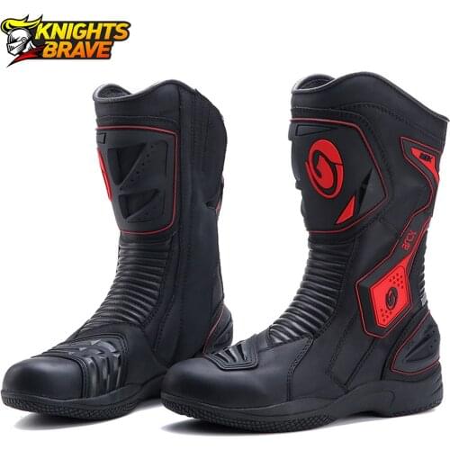 Leather Motorcycle Boots Vintage Botas De Moto Men Waterproof Motocross Boots Motorcycle Outdoor Travel Shoe For Four Season