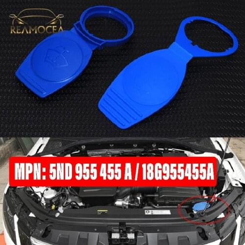 Reamocea 1x Windshield Washer Reservoir Tank Cap Water Spray Cover Fit For VW Golf CC Jetta Passat Tiguan C-TREK S-KODA Fabia
