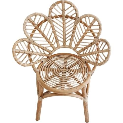 Zq Small Forest Rattan Daisy Leisure Rattan Chair Nordic Style Bed & Breakfast Hand Woven