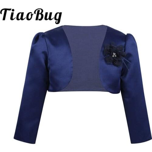 Cute Little Baby Girls Kids Children Formal Party Flower Dress Coat Short Jacket for Girls Wedding Dress Cape Party Bolero Shrug
