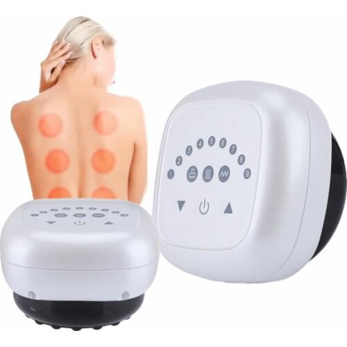 Mini Electric Heating Cupping Cans Gua Sha Suction Massage Anti Cellulite 9 Intensity Rechargeable Back Smart Cupping masajeador