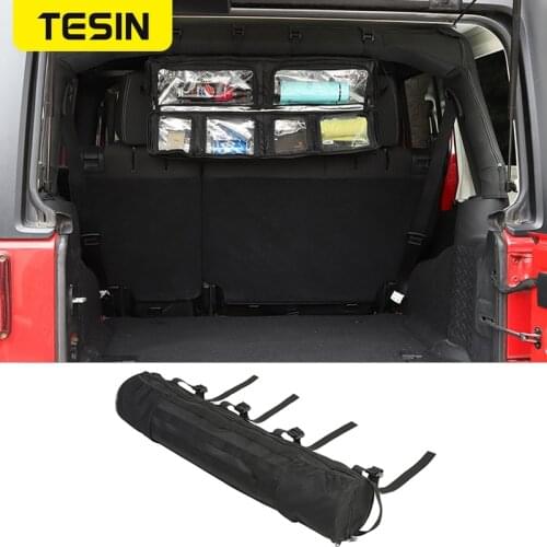 TESIN Stowing Tidying For Jeep Wrangler TJ JK JL Multifunction Roll Bar Storage Bag Pocket Tool Organizer Black For Jeep All Car