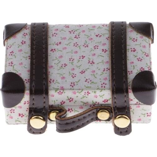 1 6 Scale Fashion Dollhouse Accessories Luggage Suitcase for 12 Inch Dolls Outfits Replacement Party Favor Pretend Play