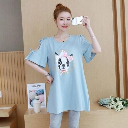 Fashion Summer Short Sleeve Maternity Clothes cotton maternity pajamas sets pregnant set pregnancy clothes for Pregnant Women