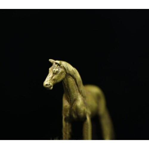 Delicate China Bronze Solid Micro Sculpture Zodiac Sign Little Horse Statue statues for decoration Collection ornaments