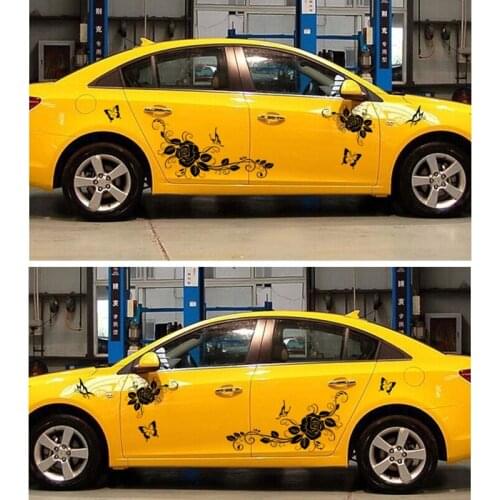 New 150CM Car Sticker Love Of Butterflies & Flower Decal Whole Body Vinyl Car Body Covers Car Accessory Car Refitting DIY