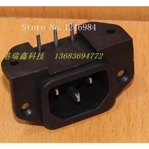 [SA]STEADY triangle AC outlet three -pin AC power outlet , bent chassis panel connector socket 2114-CQ--100PCS/LOT