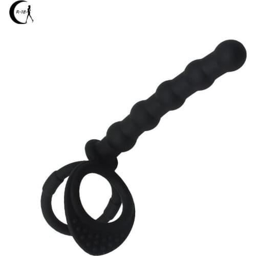 Silicone Double Penetration Penis Strapon Anal Beads Strap On Plug Man for Beginner Anus Dildo Sex Toys for Couples