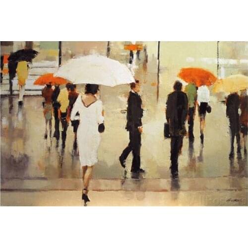 Modern art cityscape painting My Complex Heart oil on canvas home decor handmade High quality