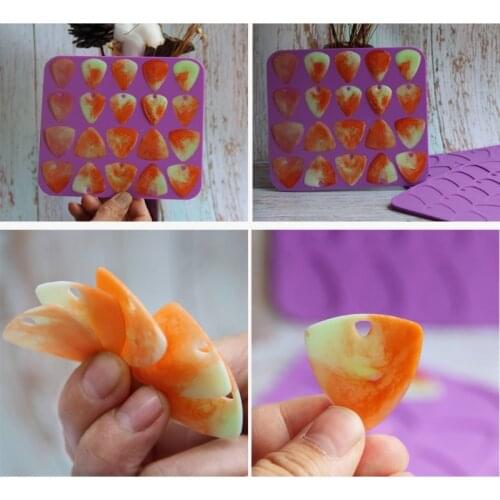 Universal Guitar Picks Resin Mold Silicone Guitar Plectrums Resin Casting Mold DIY Guitar Thumb Finger Picks Mold Tools