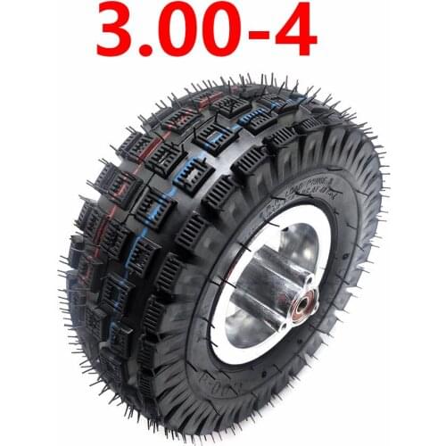 High Quality 3.00-4 Electric Scooter Rear Wheel with Tyre Alloy Rim Hub and Inner Tube Wheels Gas Scooter Bike Motorcycle