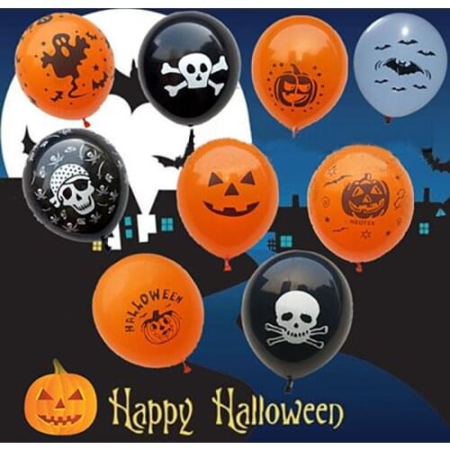 10 pcs 12Inch Halloween Devil Ghost Ghost Pumpkin Latex Balloon Halloween Venue Decoration Supplies