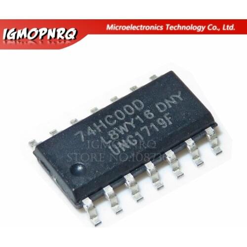 20pcs 74HC00D 74HC00 SN74HC00D SOP-14 Logic Gates QUAD 2-IN NAND GATE new original