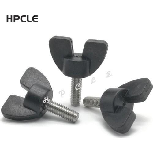 20pcs M6*10/15/20/25/30/35/40/45/50 nylon plastic head Handle Special Handle wing butterfly screw Bolts