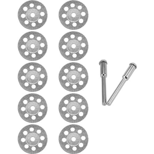 10Pcs Accessories 20mm Diamond Cutting Disc for Metal Grinding Wheel Disc Mini Circular Saw for Drill Rotary Tool
