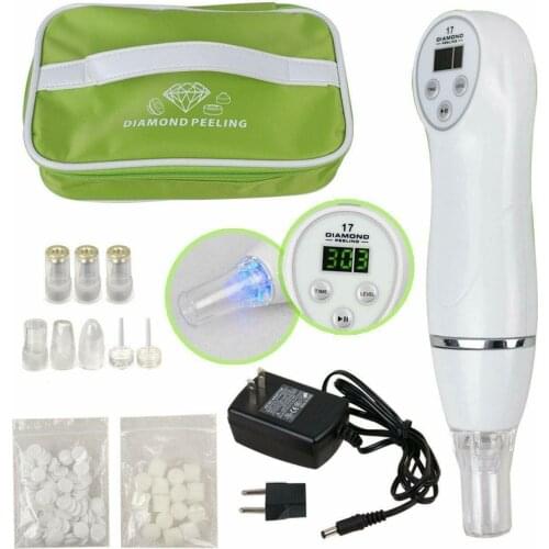 Acne Blackhead Pore Cleaner 6 Tips Diamond 17 Microdermabrasion Blackhead Remover Facial Care Beauty Device Skin Peeling Machine