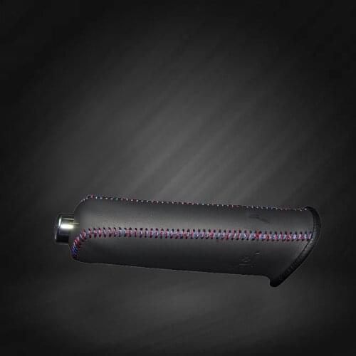 Car Hand Brake Covers Top Layer Leather Case for Skoda Octivia Handbrake Grips Genuine Cover Auto Handbrake