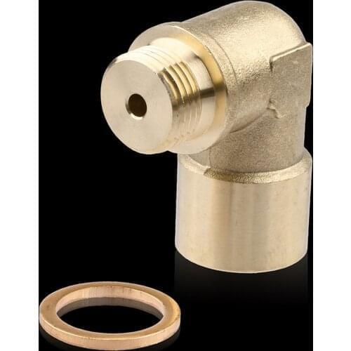 Auto Angle 90° O2 Oxygen Sensor Extender Spacer For Decat Hydrogen Brass O2 Oxygen Sensor Extender Spacer Car Accessories