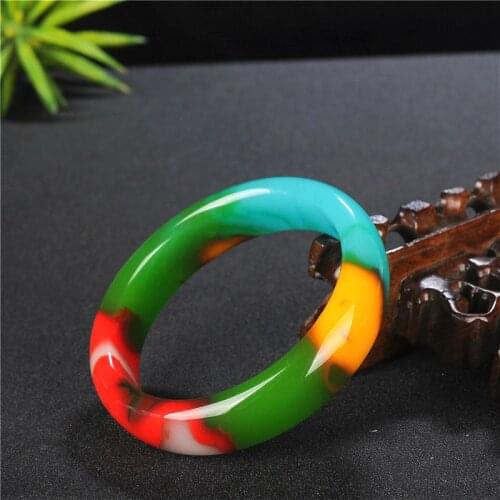 1pc Genuine Natural Color Jade Bangle Bracelet Charm Jewellery Fashion Accessories Hand-Carved Amulet Gifts for Women Her Men