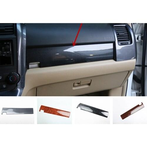 1pc ABS carbon fiber grain or wooden grain Passenger side dashboard decoration cover For Honda CRV CR-V 2007-2011