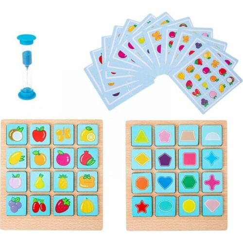 Kids Photographic Memory Game Puzzle Board Game Wooden Early Toys Toy Educational Gift Interactive Learning Childhood Memor G4B4